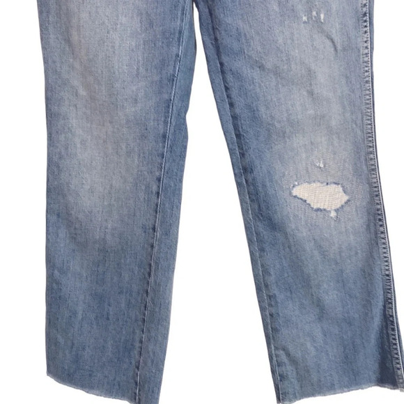Madewell Distressed Rigid Demi Boot Cropped Jeans Size 27 - Picture 4 of 7
